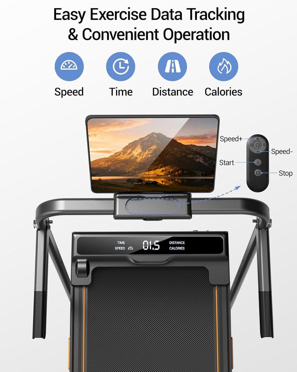 16% Incline Walking Pad Treadmills for Home Small, 4-in-1 Under Desk Treadmill with Handles, Foldable Treadmill with 2.5 HP Quiet Brushless, 330 LBS Capacity