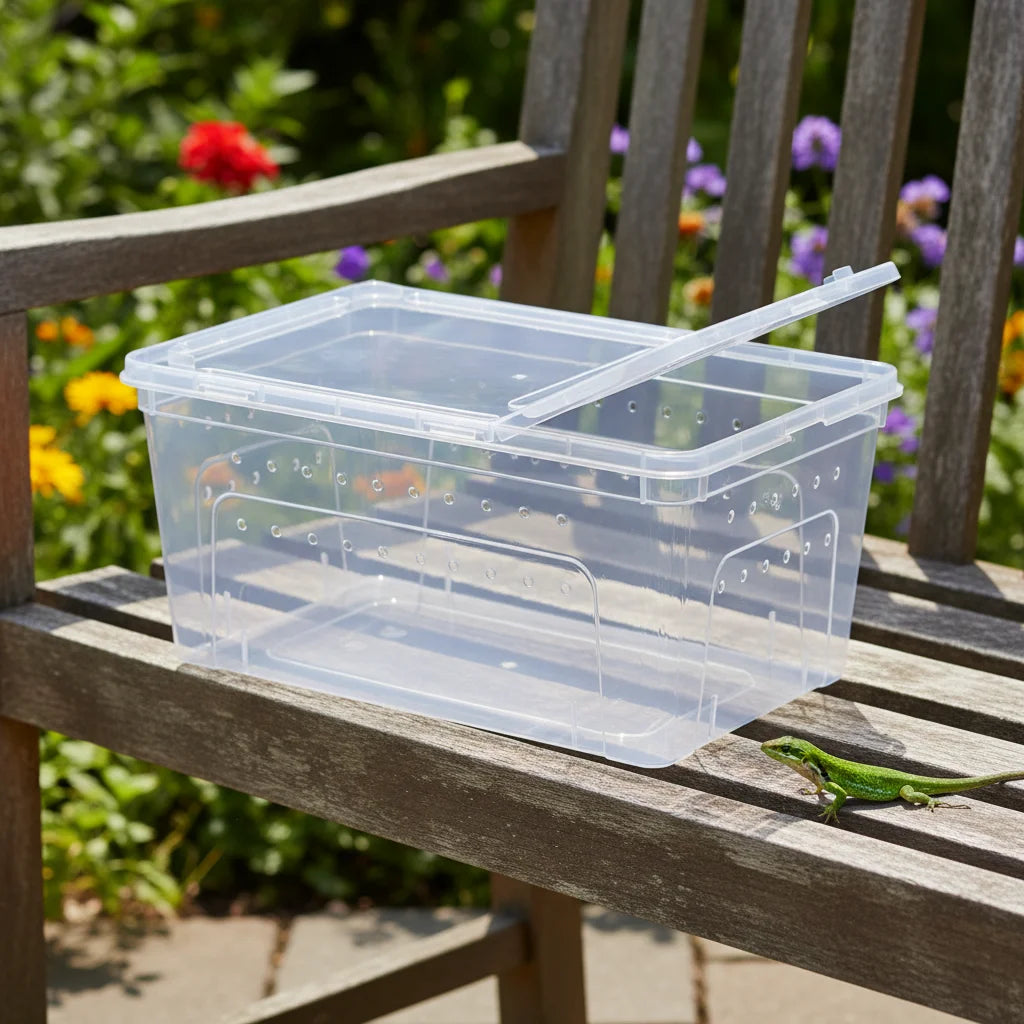 Reptile Feeding Box Transparent Small Snake Habitat Cage